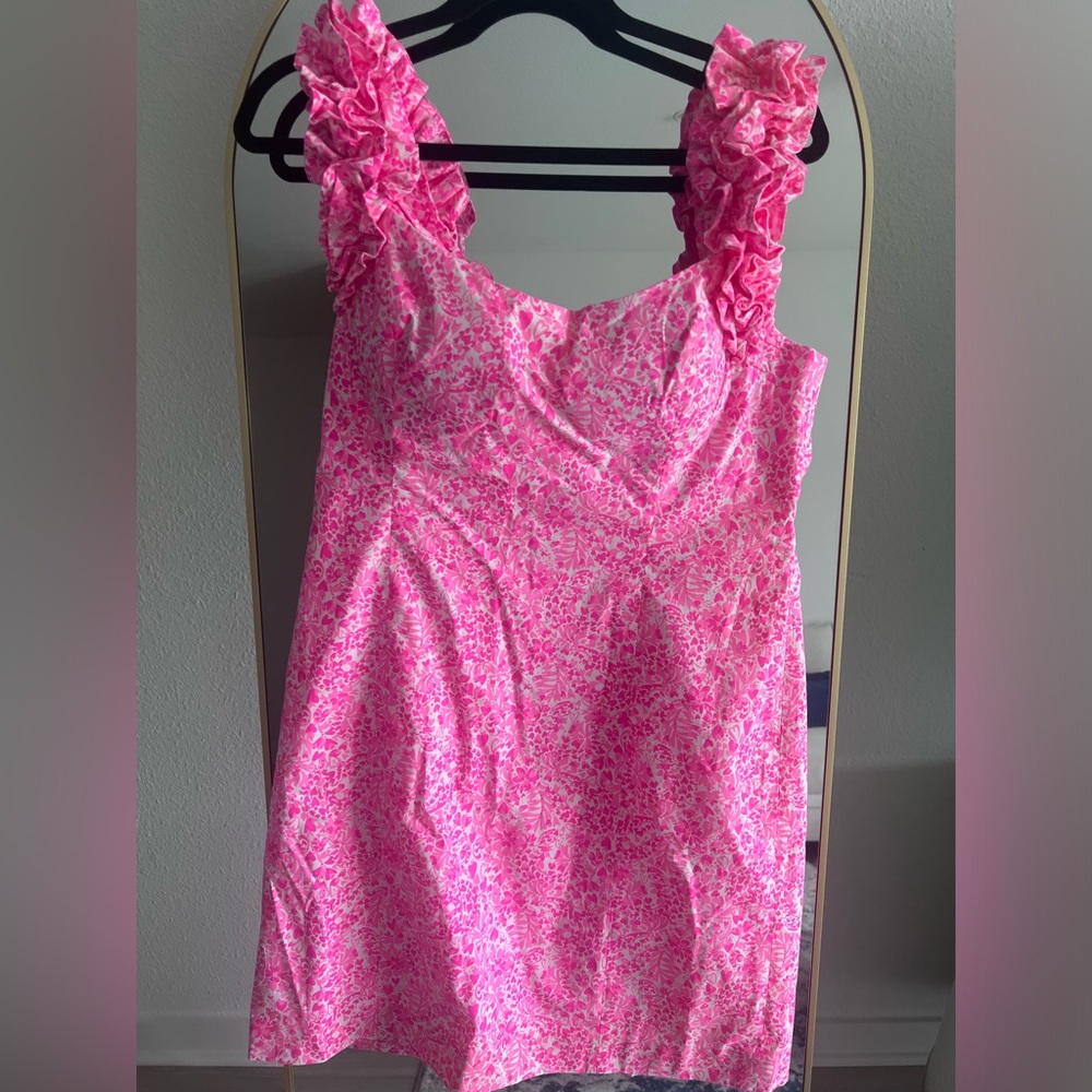 Lilly Pulitzer Regina Stretch Shift “invest a gator” print - Picture 2 of 4